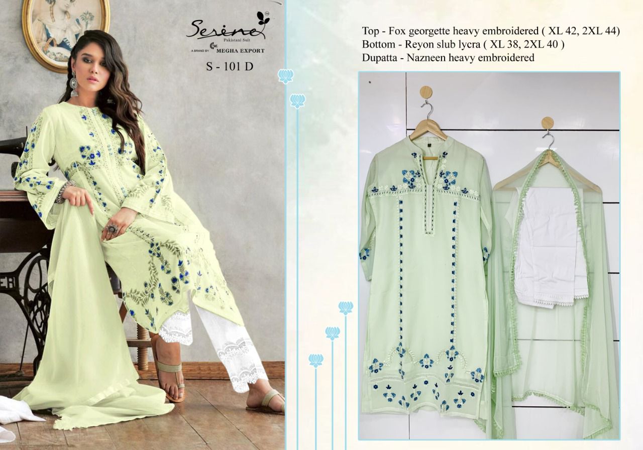 Serene S 101 Fancy Ethnic Wear Wholesale Ready Made Suit Collection